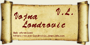 Vojna Londrović vizit kartica